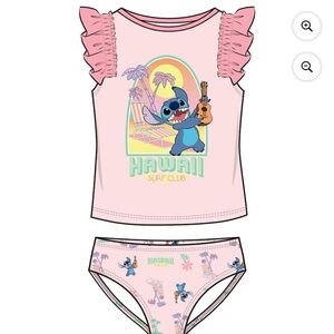 Disney Stitch Toddler Girls Tankini, Size 2T